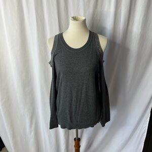 Michael Kors Studded Cold-Shoulder Knit Top – Size M